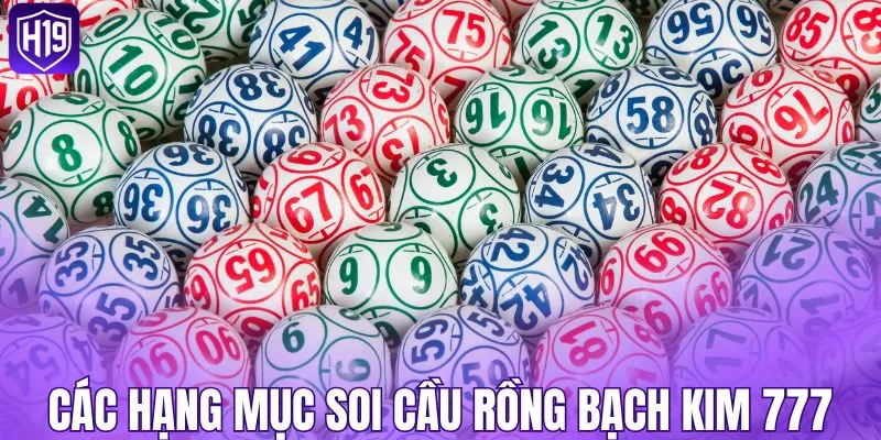 Các hạng mục hấp dẫn trong soi cầu Rồng Bạch Kim 777