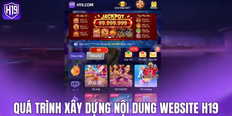 Quá trình lên kế hoạch định hình nội dung nhà cái