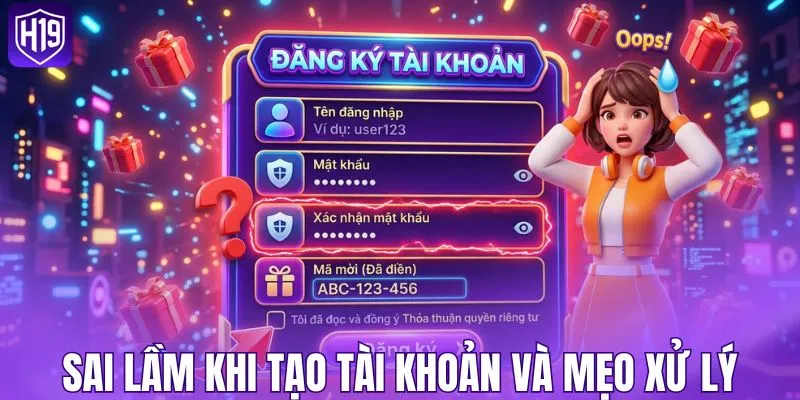Sai lầm khi tạo tài khoản và cách xử lý nhanh